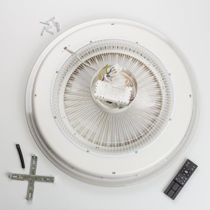 Plafonieră LED dimabilă cu ventilator Brilagi RONDA LED/48W/230V 3000-6000K argintiu + telecomandă