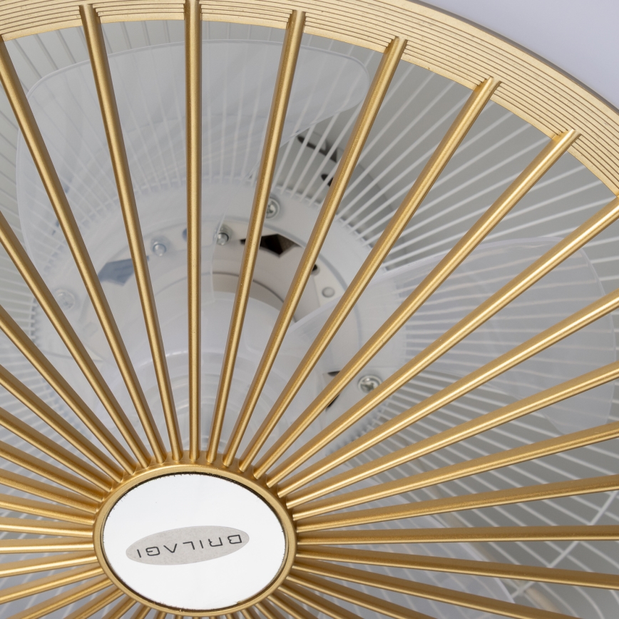 Plafonieră LED dimabilă cu ventilator Brilagi RONDA LED/48W/230V 3000-6000K auriu + telecomandă