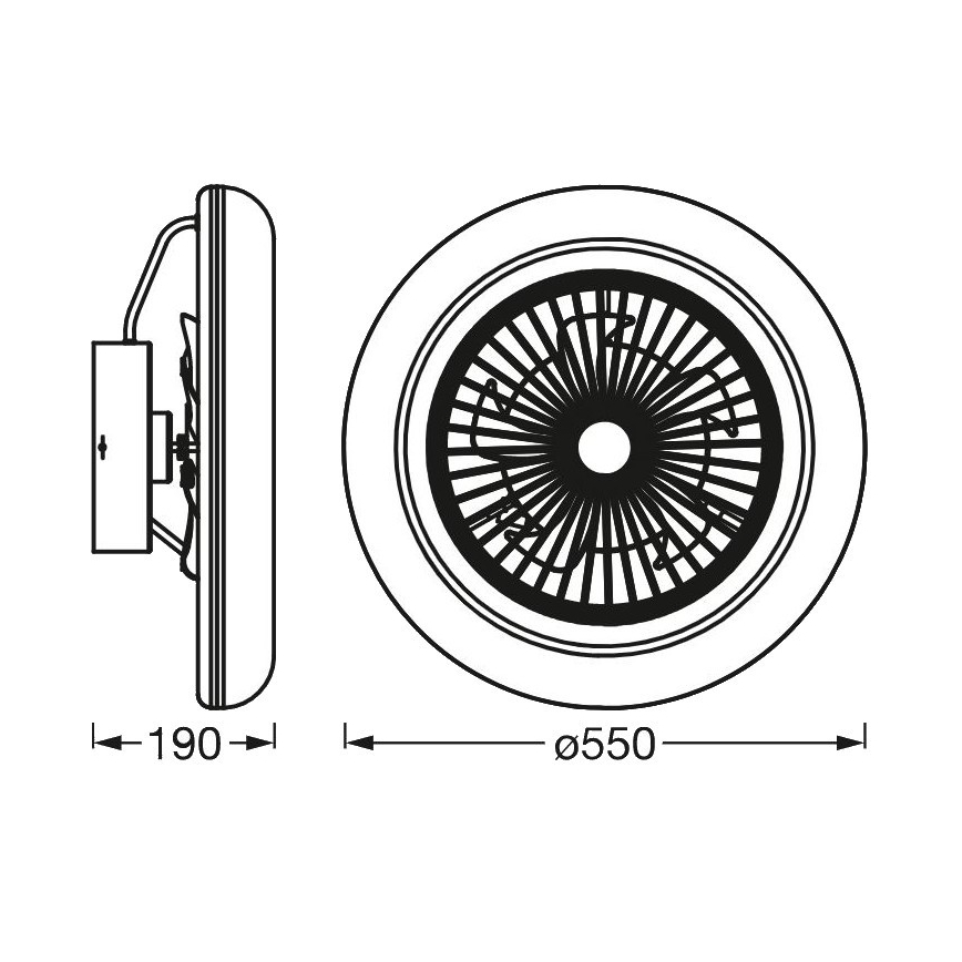 Plafonieră LED dimabilă cu ventilator Ledvance SMART+ LED/35W/230V Wi-Fi 3000-6500K + telecomandă