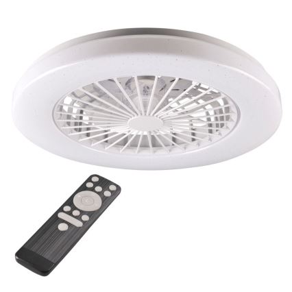 Plafonieră LED dimabilă cu ventilator LIBYA LED/48W/230V 3000-6500K alb + telecomandă
