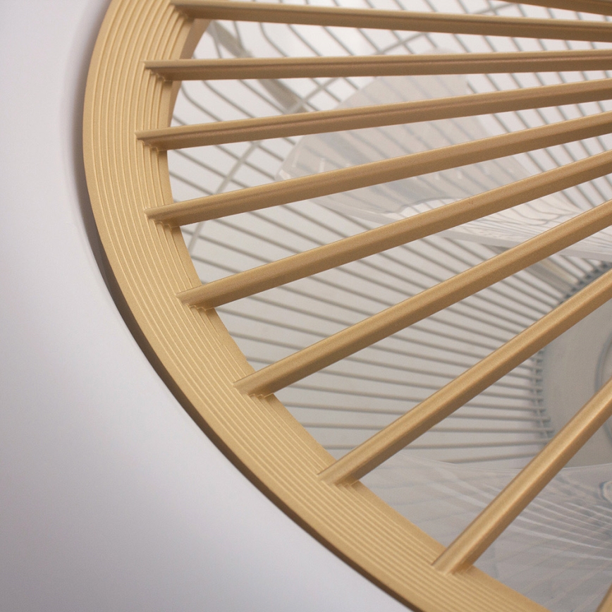 Plafonieră LED dimabilă cu ventilator ZEPHYR LED/48W/230V 3000-6000K auriu + telecomandă