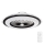 Plafonieră LED dimabilă cu ventilator ZONDA LED/65W/230V 3000-6500K neagră + telecomandă