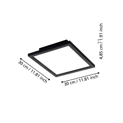 Plafonieră LED dimabilă Eglo 31723 SALOBRENA-Z LED/15,3W/230V 2700-6500K negru