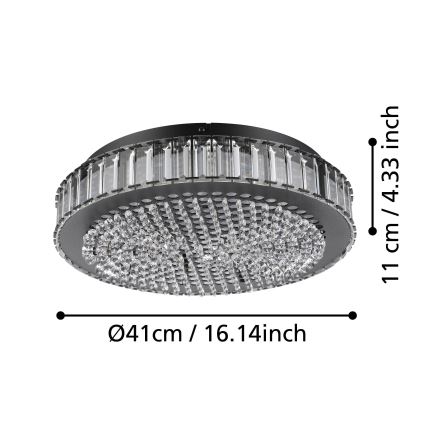 Plafonieră LED dimabilă Eglo LED/23,5W/230V 4000K negru