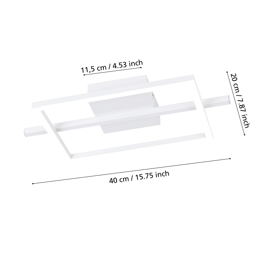 Plafonieră LED RGBW dimabilă Eglo LED/17W/230V 2700-6500K alb + telecomandă
