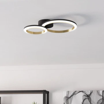 Plafonieră LED dimabilă Eglo LED/12W/230V 4000K negru/auriu