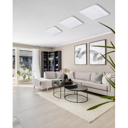 Plafonieră LED dimabilă FLORA LED/36W/230V 2700-6500K 43x43 cm + telecomandă