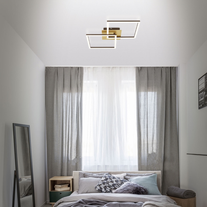 Plafonieră LED dimabilă FRAME 2xLED/11W/230V auriu Briloner 3210-017