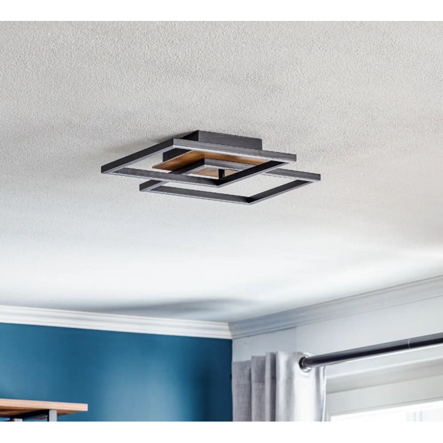 Plafonieră LED dimabilă FRAME 2xLED/11W/230V maro Briloner 3210-014