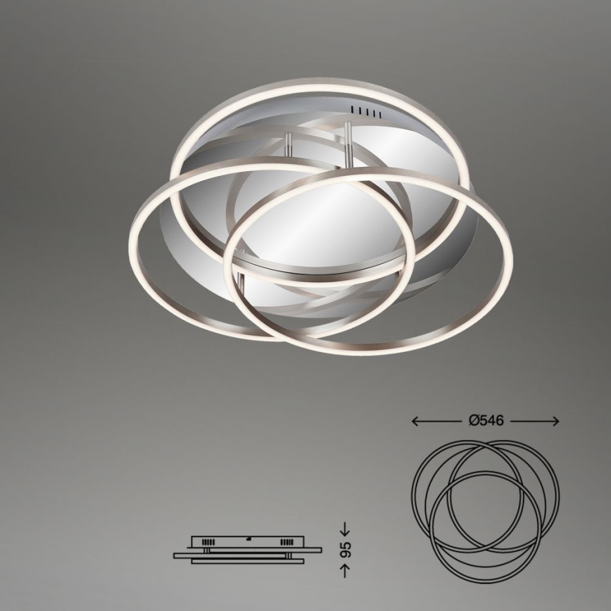 Plafonieră LED dimabilă FRAMES LED/60W/230V crom lucios Briloner