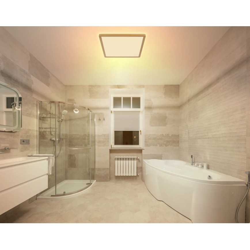 Plafonieră LED dimabilă pentru baie Globo LED/24W/230V 3000K IP44 42x42 cm alamă