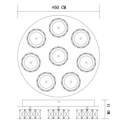 Plafonieră LED dimabilă Globo LED/64W/230V 4000K d. 50 cm