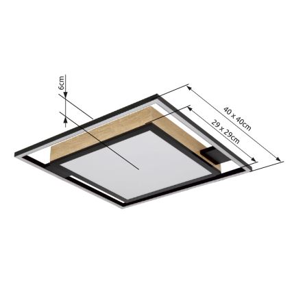 Plafonieră LED dimabilă Globo LED/40W/230V + telecomandă