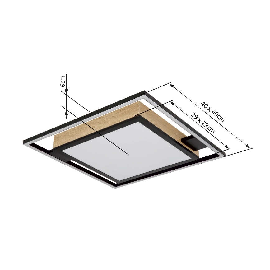 Plafonieră LED dimabilă Globo LED/40W/230V + telecomandă