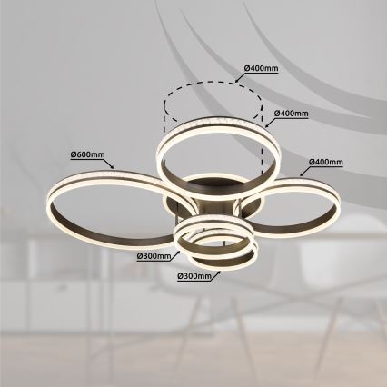 Plafonieră LED dimabilă Globo LED/120W/230V 2700K-6000K + telecomandă