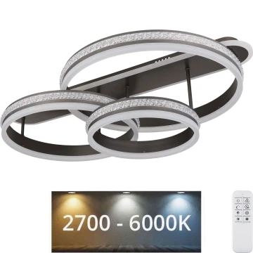 Plafonieră LED dimabilă Globo LED/75W/230V + telecomandă