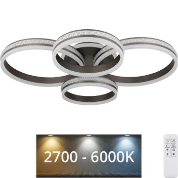 Plafonieră LED dimabilă Globo LED/90W/230V + telecomandă