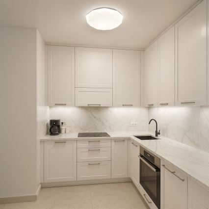 Plafonieră LED dimabilă HEX, 72 W, 230 V, 3000–6000 K, diametru 50 cm, albă + telecomandă inclusă