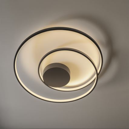 Plafonieră LED dimabilă Ideal Lux OZ LED/48W/230V d. 60 cm CRI 90 negru