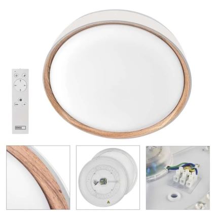 Plafonieră LED dimabilă ILVI LED/30W/230V 2700-6500K Ø 40 cm alb/bej + telecomandă