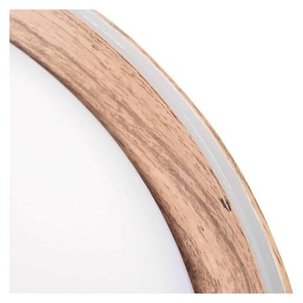 Lampă de tavan LED dimabilă ILVI LED/45W/230V 2700-6500K diam. 50 cm decor lemn + telecomandă