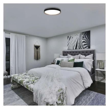 Plafonieră LED dimabilă ILVI LED/45W/230V 2700-6500K diam. 50 cm negru/bej + telecomandă