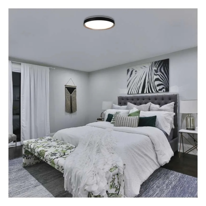Plafonieră LED dimabilă ILVI LED/45W/230V 2700-6500K diam. 50 cm negru/bej + telecomandă