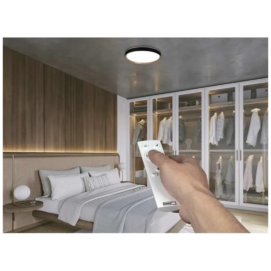 Plafonieră LED dimabilă ILVI LED/45W/230V 2700-6500K diam. 50 cm negru/bej + telecomandă