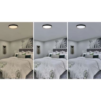 Plafonieră LED dimabilă ILVI LED/45W/230V 2700-6500K diam. 50 cm negru/bej + telecomandă