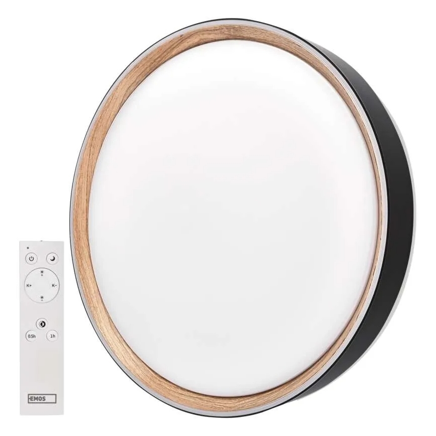 Plafonieră LED dimabilă ILVI LED/45W/230V 2700-6500K diam. 50 cm negru/bej + telecomandă