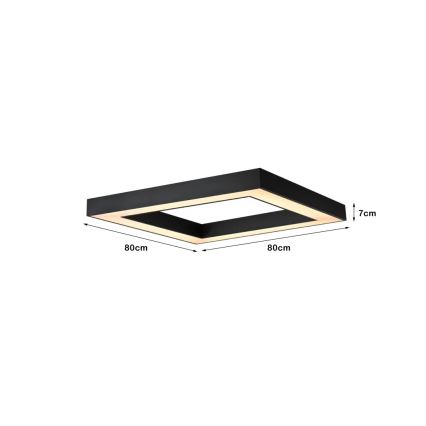 Plafonieră LED dimabilă Immax NEO 07239L CANTO LED/60W/230V negru Tuya + telecomandă