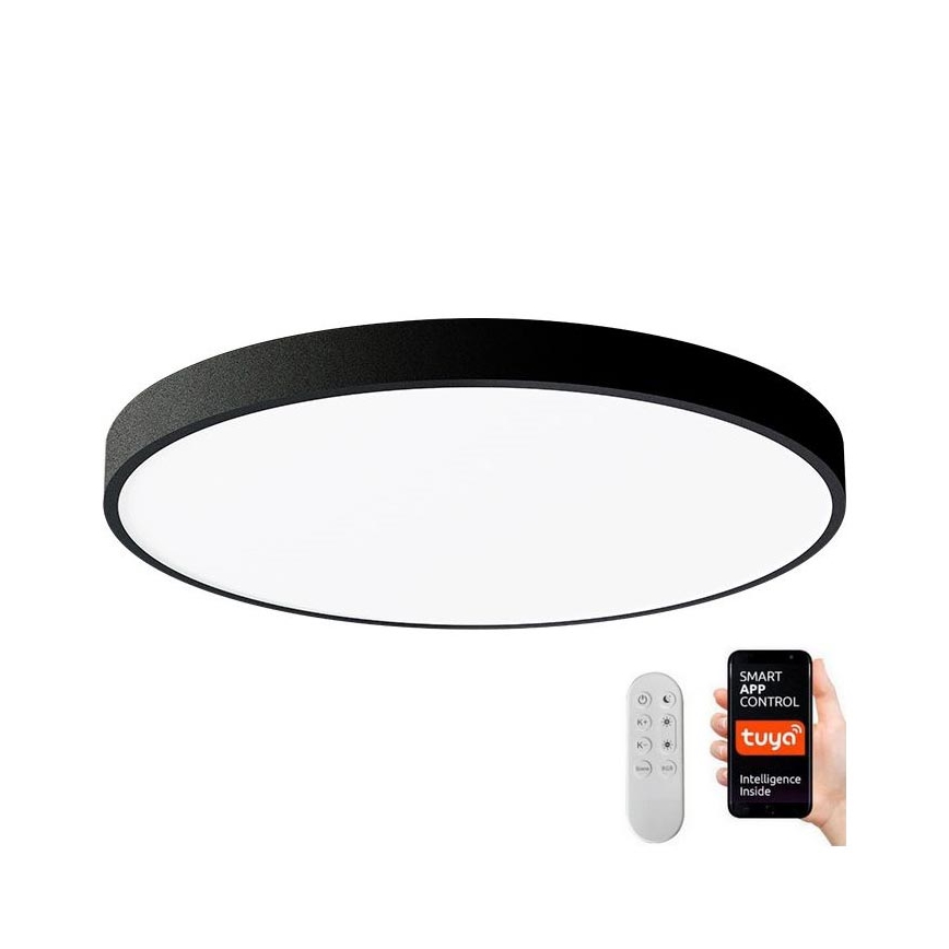 Plafonieră LED dimabilă Immax NEO 07249L NEO LITE SEMPLICI LED/48W/230V Wi-Fi Tuya negru + telecomandă