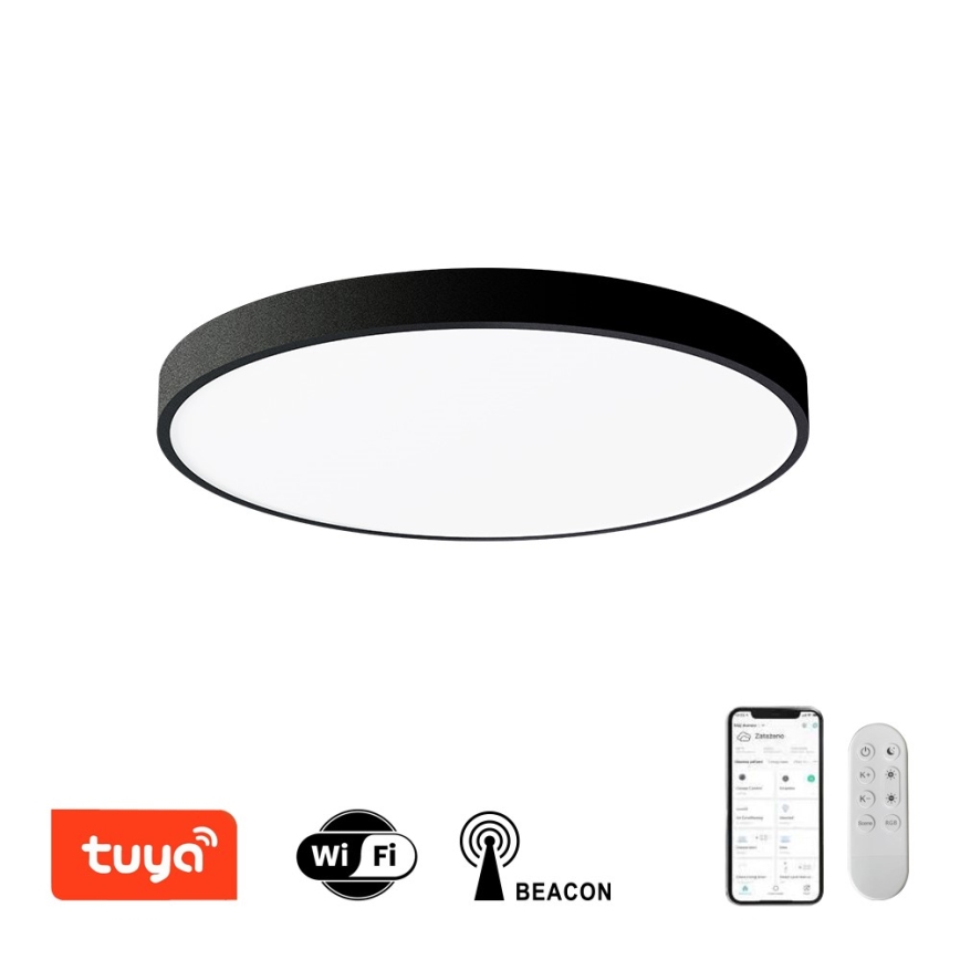 Plafonieră LED dimabilă Immax NEO 07249L NEO LITE SEMPLICI LED/48W/230V Wi-Fi Tuya negru + telecomandă