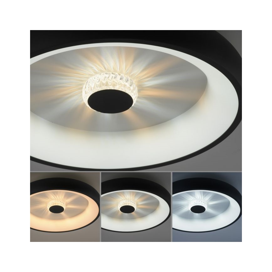Plafonieră LED dimabilă JUST LIGHT. 14384-18 VERTIGO LED/29W/230V 2700-5000K negru + telecomandă