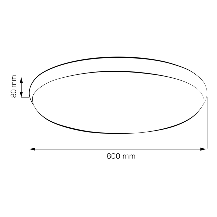 Plafonieră LED dimabilă KERN, 80 W, 230 V, 3000/4000/6000K, diametru 80 cm, aurie, cu telecomandă