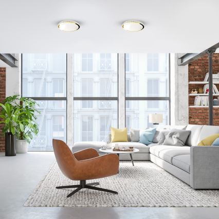 Lumină de plafon LED dimabilă LAYLA LED/33W/230V 3000/4000/6000K aurie + telecomandă