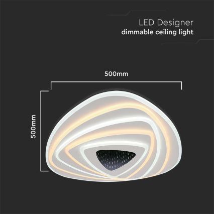 Plafonieră LED dimabilă LED/120W/230V 3000-6500K + telecomandă
