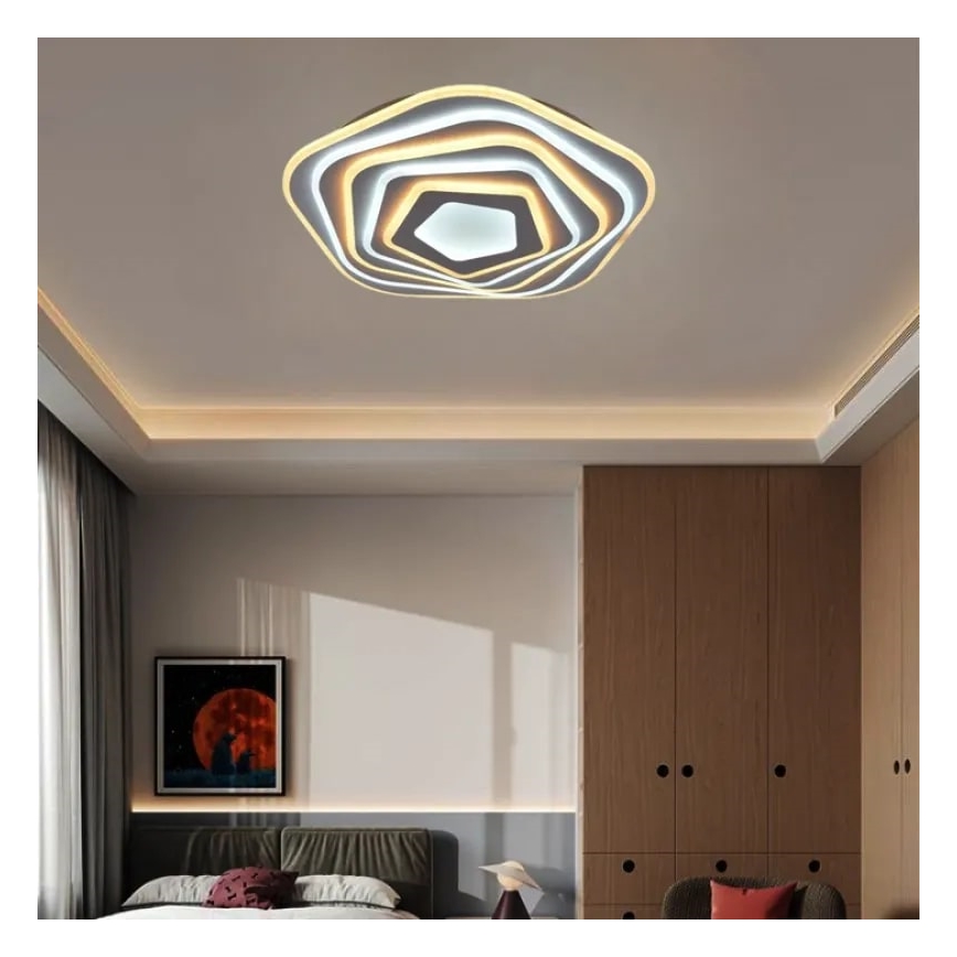Plafonieră LED dimabilă LED/125W/230V 3000-6500K + telecomandă