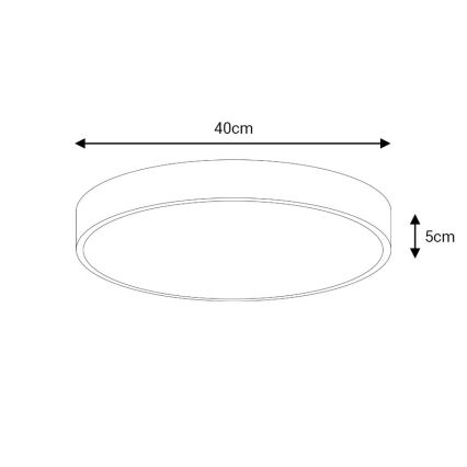 Plafonieră LED dimabilă LED/40W/230V 3000-6500K d. 40 cm alb + telecomandă