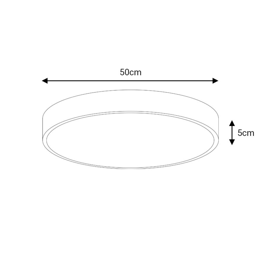 Plafonieră LED dimabilă LED/50W/230V 3000-6500K d. 50 cm alb + telecomandă