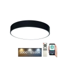 Plafonieră LED dimabilă LED/50W/230V 3000-6500K negru + telecomandă