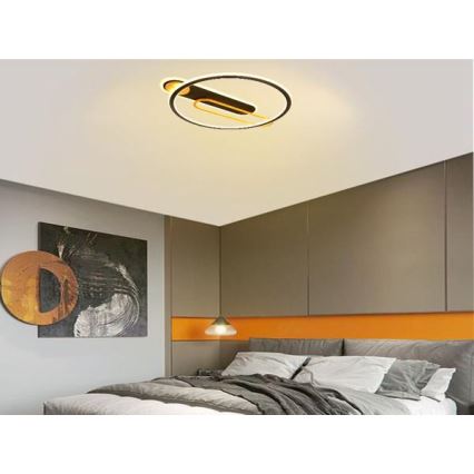 Plafonieră LED dimabilă LED/60W/230V 3000-6500K negru + telecomandă