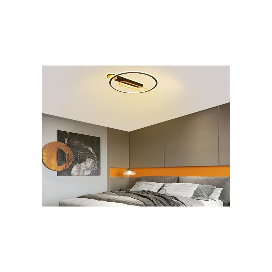 Plafonieră LED dimabilă LED/60W/230V 3000-6500K negru + telecomandă