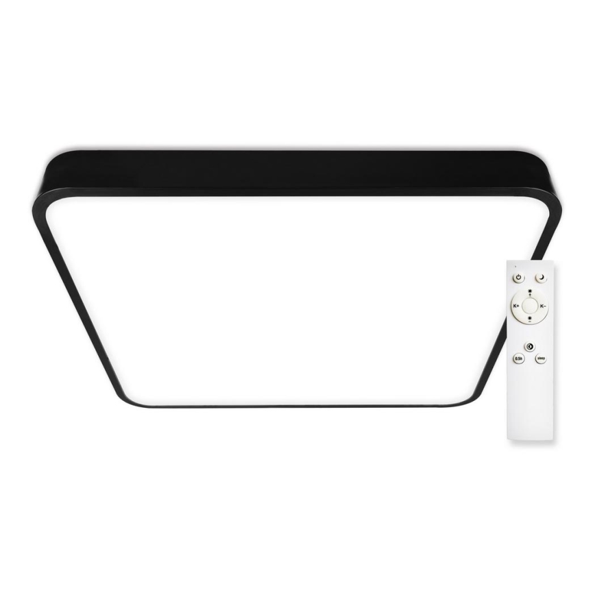 Plafonieră LED dimabilă LED/60W/230V pătrată neagră Top Light + telecomandă