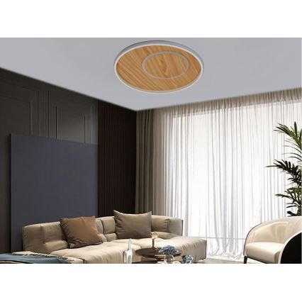 Plafonieră LED dimabilă LED/65W/230V 3000-6500K maro + telecomandă