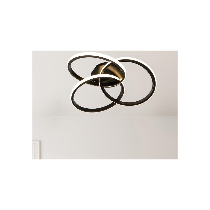 Plafonieră LED dimabilă LED/70W/230V 3000-6500K negru + telecomandă