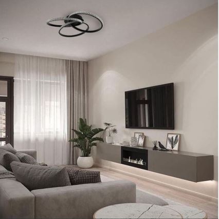 Plafonieră LED dimabilă LED/70W/230V 3000-6500K negru + telecomandă