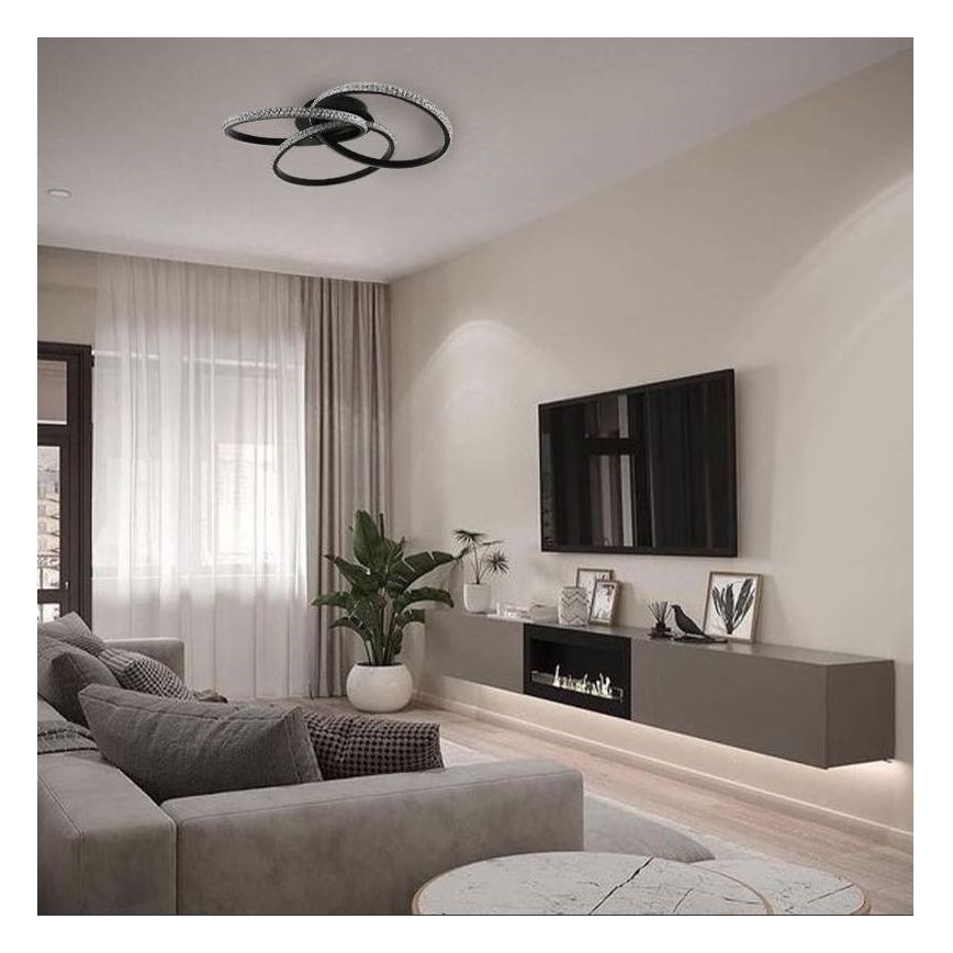 Plafonieră LED dimabilă LED/70W/230V 3000-6500K negru + telecomandă