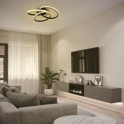 Plafonieră LED dimabilă LED/70W/230V 3000-6500K negru + telecomandă