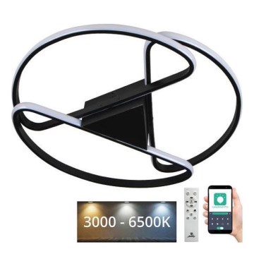 Plafonieră LED dimabilă LED/75W/230V 3000-6500K negru + telecomandă